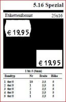 Handauszeichner Contact 5.16 Spezial Premium 1-Zeiler 5 Stellen - Preisauszeichner für Etiketten 25x16mm