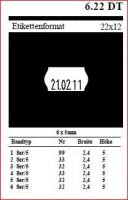 Handauszeichner Contact 6.22 DT Premium 1-Zeiler 6 Stellen - Preisauszeichner für Etiketten 22x12mm