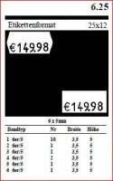 Handauszeichner Contact 6.25 Premium 1-Zeiler 6 Stellen - Preisauszeichner für Etiketten 25x12mm