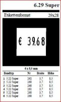 Handauszeichner Contact 6.29 Super Premium 1-Zeiler 6 Stellen - Preisauszeichner für Etiketten 29x28mm