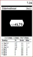 Handauszeichner Contact 7.26 Premium 1-Zeiler 7 Stellen - Preisauszeichner für Etiketten 26x12mm