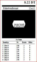 Handauszeichner Contact 8.22 DT Premium 1-Zeiler 8 Stellen - Preisauszeichner für Etiketten 22x12mm