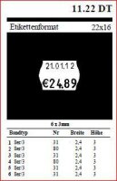 Preisauszeichner Contact 11.22 DT Premium 2-Zeiler 6 + 5 Stellen für Etiketten 22x16mm
