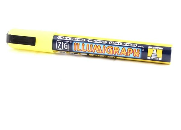 ZIG Kreidemarker Illumigraph 5mm - 5 wasserlösliche Marker gelb