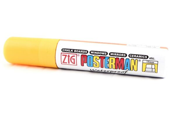 ZIG Posterman Postermarker 15mm - 5 wasserfeste Marker gelb
