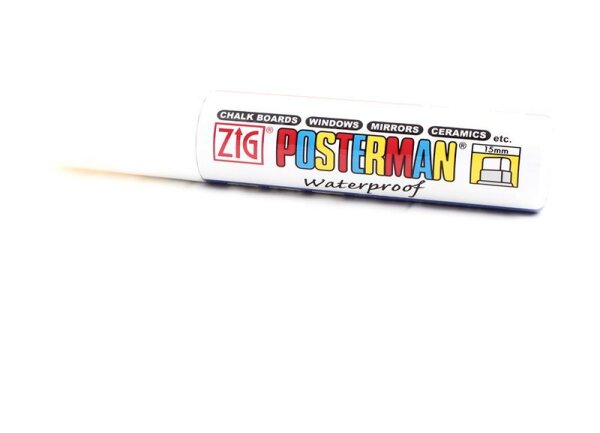 ZIG Posterman Postermarker 15mm - 5 wasserfeste Marker weiß