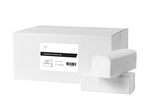 Handtücher Z-Falz Zellstoff 2-lagig | 21 x 24 cm / 9.600 Papierhandtücher