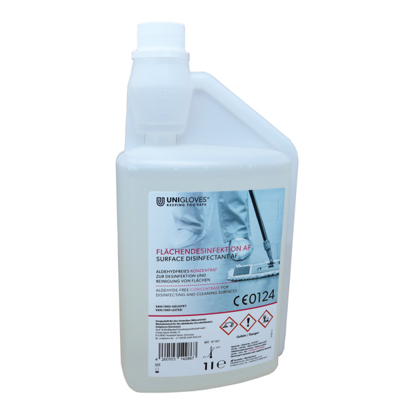 18 x 1 Liter Flasche Unigloves Flächendesinfektion AF Konzentrat