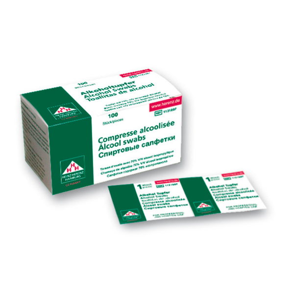 2.000 Alkoholtupfer 30mm x 30mm - 70% Isopropyl Alkohol, einzeln verpack