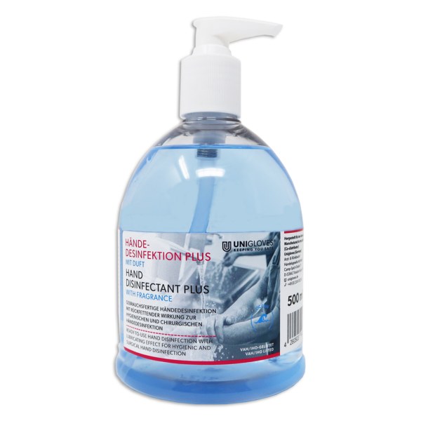 500ml Unigloves Händedesinfektion Plus mit Ocean Duft Desinfektionsmittel