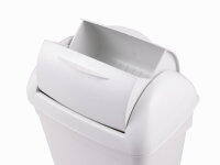 PlastiQLine Hygiene-Abfallbehälter - Mülleimer - 8 Liter - Kunststoff - weiß