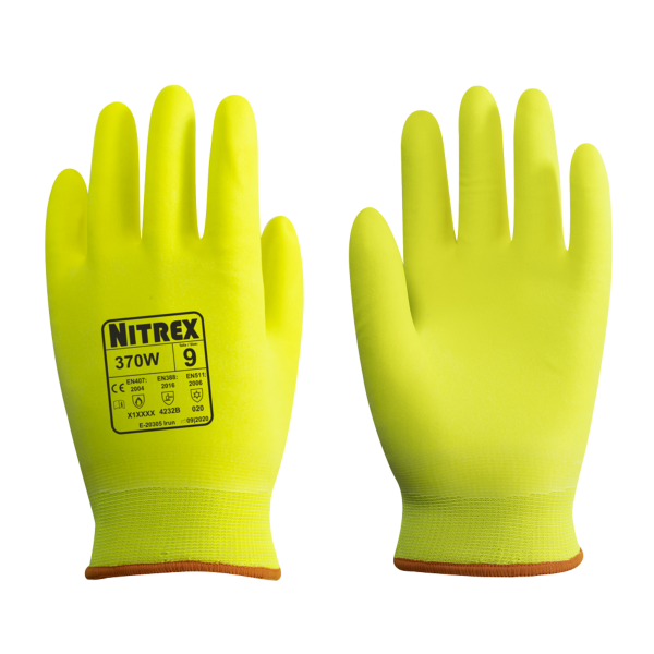 10 Nitrex 360W - Kälteschutz & Hitzeschutz Schnittschutzschutz-Handschuhe Gelb