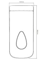 PlastiQLine Schaumseifenspender 900 ml - Kunststoff - weiß - versch. Farbfenster