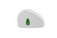 PlastiQLine Großrollenspender Mini + Restrolle - Toilettenpapierspender - max. Ø 200 mm - Kunststoff - weiß - versch. Farbfenster
