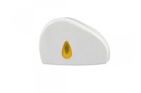 PlastiQLine Großrollenspender Mini + Restrolle - Toilettenpapierspender - max. Ø 200 mm - Kunststoff - weiß - versch. Farbfenster