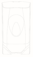 PlastiQLine Putzrollenspender mini - Kunststoff - weiß - versch. Farbfenster