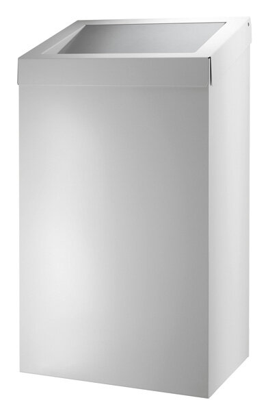 Dutch Bins Abfallbehälter 50 L - freistehend oder Wandmontage - Metall - Weiß