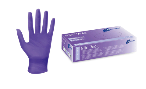 1000 Nitrilhandschuhe Viola - puderfrei - unsteril - latexfrei - violett - Gr. XS - XL