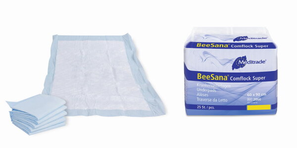 150 Beesana Krankenunterlagen mit Flockenfüllung - 60 x 90 cm - Comflock Super