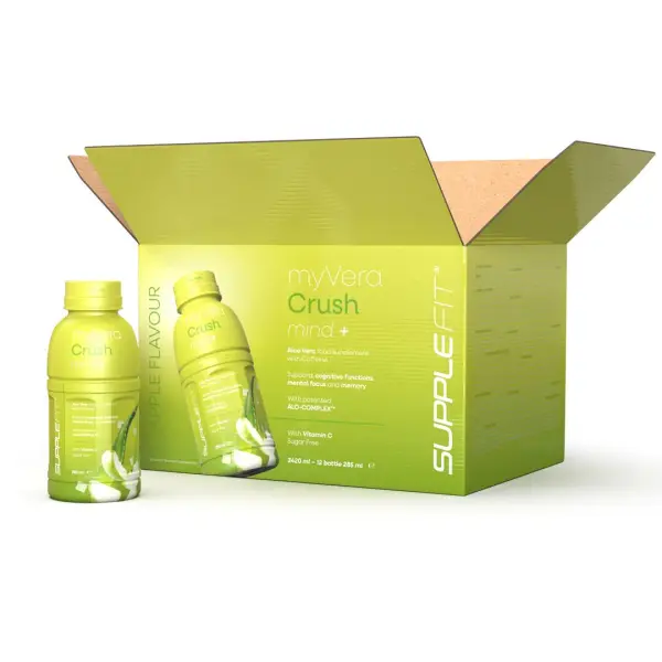SuppleFit MYVERA CRUSH Mind + in Einzelflaschen à 285 ml (12-er Pack) - 3420 ml