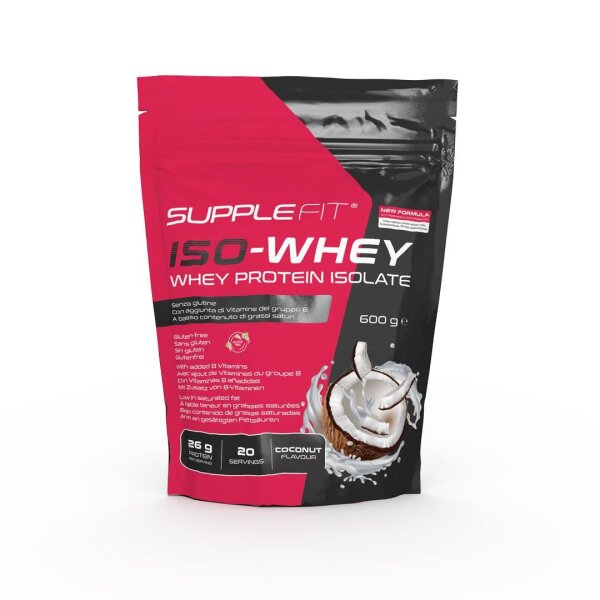 SuppleFit Iso-Whey - Protein Shake mit Kokosgeschmack - 600g