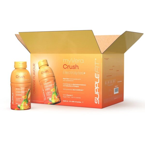 SuppleFit MYVERA CRUSH Electrolytes + in Einzelflaschen à 285ml (12er Pack) - 3420ml