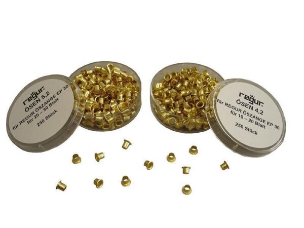 POSTEN - 250 Messingösen Ösen Lochverstärker für Regur EP30 3,2 mm