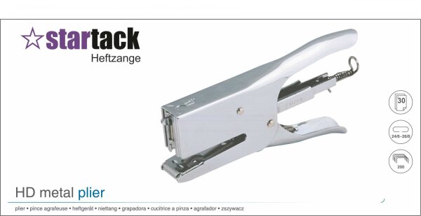 POSTEN - 1 x Heftzange StarTack mit 5.000 Klammern 24/6  -26/6 mm