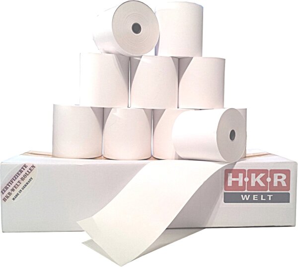 50 Thermorollen für Sharp XE-A203 - Thermo Kassenrollen 57/40/12 Ø 58mm