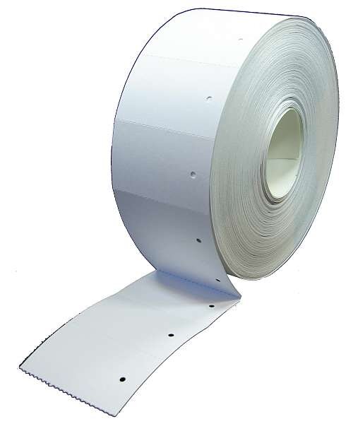 Kartonetiketten blanko 30 x 50mm - 1.000 Karton Etiketten auf Rolle
