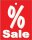 Kartonetiketten "% Sale" - 500 Aktionsetiketten 40 x 50mm