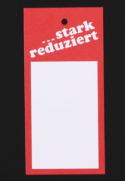 Kartonetiketten [... stark reduziert] (500 Aktionsetiketten) 40 x 85 mm